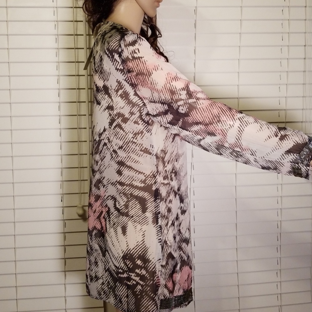NWT lazy daisy sequined sheer Tunic Sz Sm - Picture 3 of 7